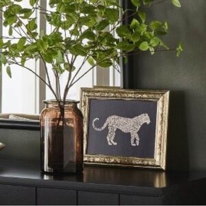 NWT! Studio McGee 10x8 Cheetah Framed wall Art Canvas: Gold Frame Animal Print